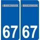 67 Innenheim logo autocollant plaque stickers ville