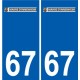 67 Innenheim coat of arms sticker plate stickers city