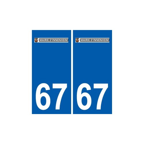 67 Innenheim logo autocollant plaque stickers ville
