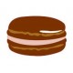Macaron café chocolat autocollant sticker adhesif