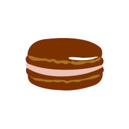 Macaron café chocolat autocollant sticker adhesif
