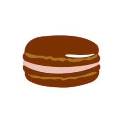 Macaron café chocolat autocollant sticker adhesif