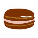 Macaron café chocolat autocollant sticker adhesif