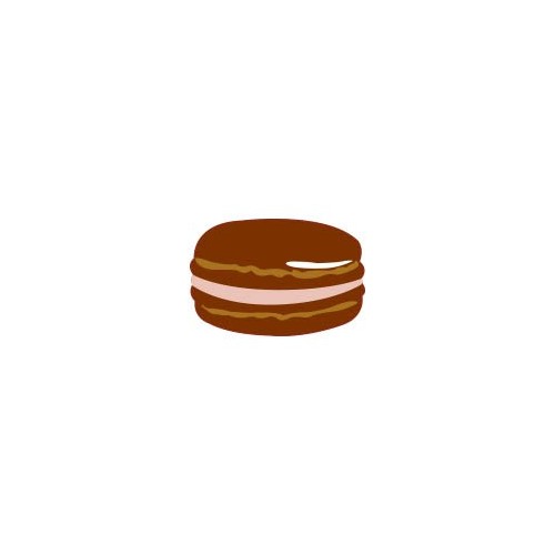Macaron café chocolat autocollant sticker adhesif