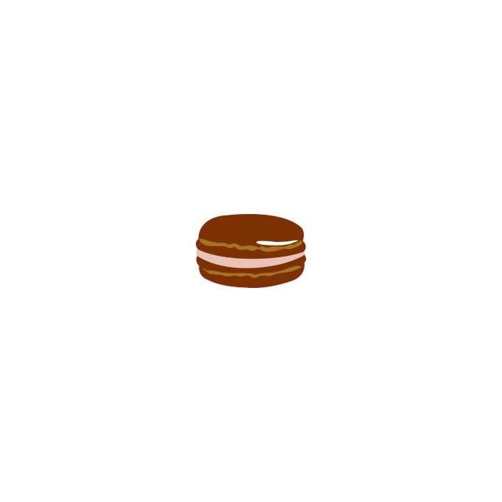 Macaron café chocolat autocollant sticker adhesif