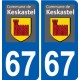 67 Keskastel coat of arms sticker plate stickers city