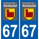67 Keskastel wappen aufkleber typenschild aufkleber stadt
