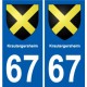 67 Krautergersheim blason autocollant plaque stickers ville