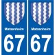 67 Matzenheim blason autocollant plaque stickers ville