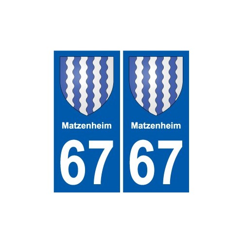 67 Matzenheim coat of arms sticker plate stickers city