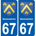 67 Meistratzheim blason autocollant plaque stickers ville