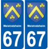 67 Meistratzheim blason autocollant plaque stickers ville