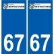 67 Meistratzheim logo autocollant plaque stickers ville