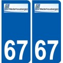 67 Niederhausbergen logo autocollant plaque stickers ville