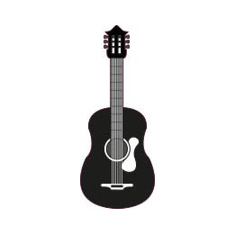 Guitare autocollant sticker adhésif 