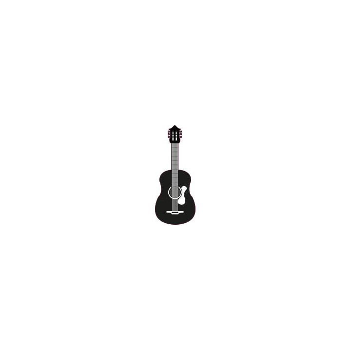 Guitare autocollant sticker adhésif 