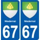 67 Niedernai coat of arms sticker plate stickers city