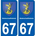 67 Niederschaeffolsheim blason autocollant plaque stickers ville