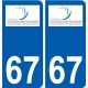 67 Niederschaeffolsheim logo autocollant plaque stickers ville