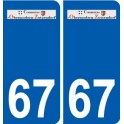 67 Obermodern-Zutzendorf logo autocollant plaque stickers ville