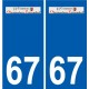 67 Obermodern-Zutzendorf logo autocollant plaque stickers ville