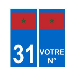 Maroc numéro choix autocollant plaque