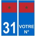 Maroc numéro choix autocollant plaque
