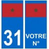 Maroc numéro choix autocollant plaque