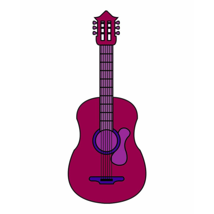 Guitare autocollant sticker adhésif 