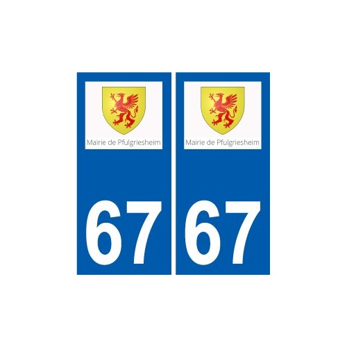 67 Pfulgriesheim wappen aufkleber typenschild aufkleber stadt