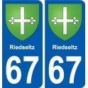 67 Riedseltz blason autocollant plaque stickers ville