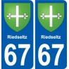 67 Riedseltz wappen aufkleber typenschild aufkleber stadt