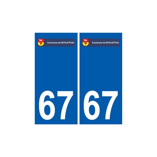 67 Schleithal wappen aufkleber typenschild aufkleber stadt