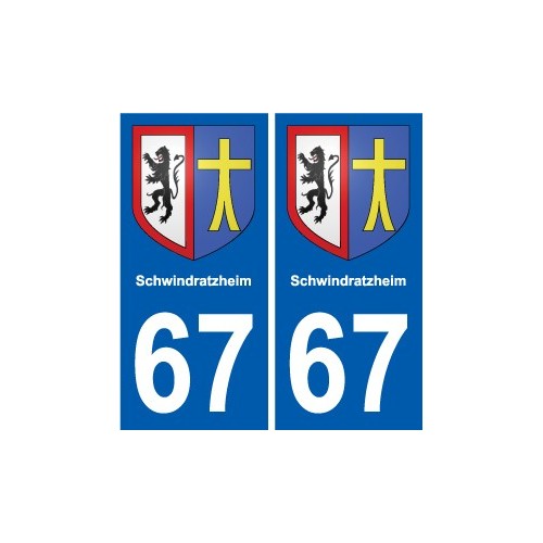 67 Schwindratzheim coat of arms sticker plate stickers city