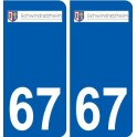 67 Schwindratzheim logo autocollant plaque stickers ville