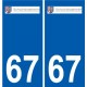 67 Schwindratzheim logo autocollant plaque stickers ville
