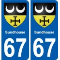 67 Sundhouse wappen aufkleber typenschild aufkleber stadt