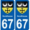 67 Sundhouse wappen aufkleber typenschild aufkleber stadt