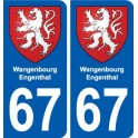 67 Wangenbourg-Engenthal blason autocollant plaque stickers ville