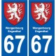 67 Wangenbourg-Engenthal blason autocollant plaque stickers ville
