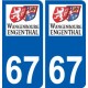 67 Wangenbourg-Engenthal logo autocollant plaque stickers ville