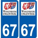 67 Wangenbourg-Engenthal logo autocollant plaque stickers ville