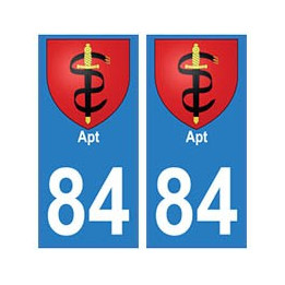 84 Apt autocollant plaque