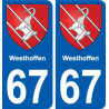 67 Westhoffen wappen aufkleber typenschild aufkleber stadt