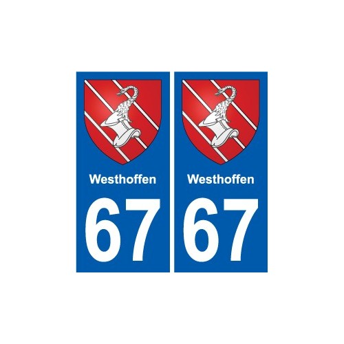 67 Westhoffen stemma adesivo piastra adesivi città