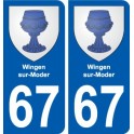 67 Wingen-sur-Moder blason autocollant plaque stickers ville
