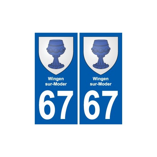 67 Wingen-sur-Moder blason autocollant plaque stickers ville