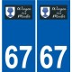 67 Wingen-sur-Moder logo autocollant plaque stickers ville