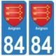 84 Avignon blason ville autocollant plaque