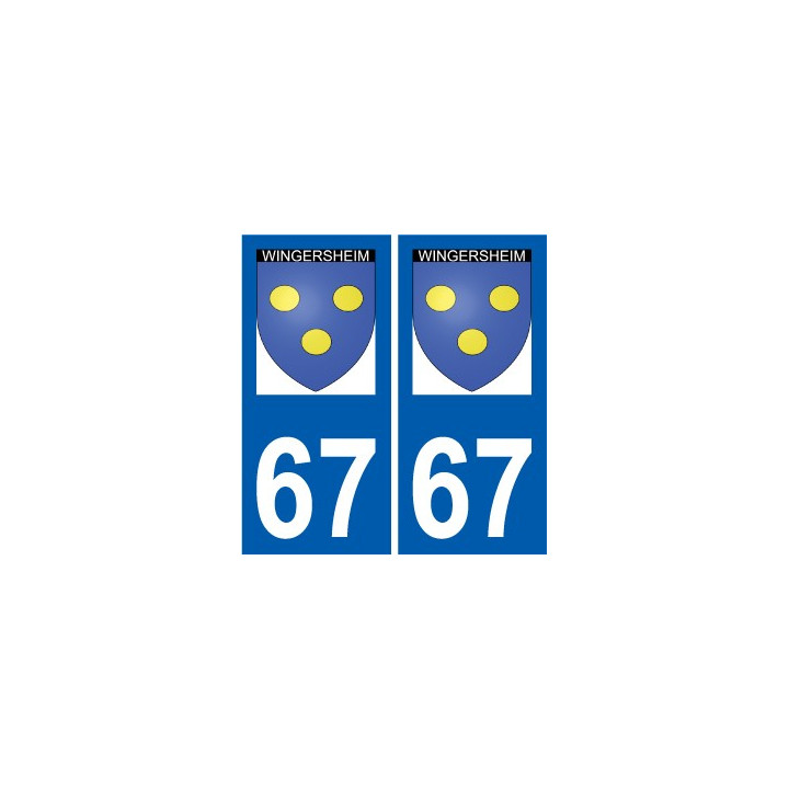 67 Wingersheim logo autocollant plaque stickers ville